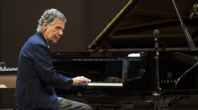 Chick Corea performs with Eddie Gomez and Brian Blade perform during their concert in Moscow, Russia, on May 15, 2017. Corea, a towering jazz pianist with a staggering 23 Grammy awards who pushed the boundaries of the genre and worked alongside Miles Davis and Herbie Hancock, has died. He was 79.  (Alexander Zemlianichenko Jr./AP File)