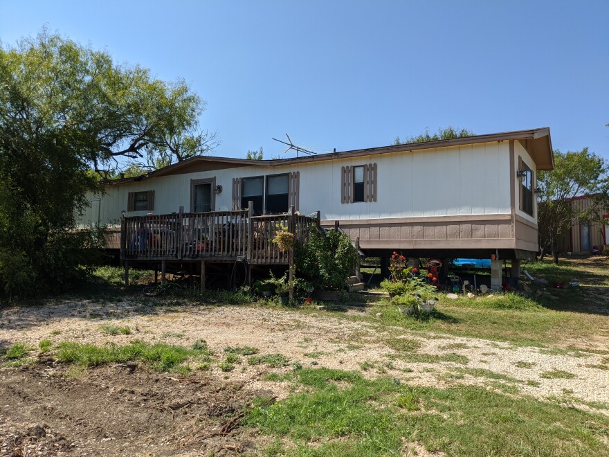 A two-bedroom trailer in Seguin where Clint Carpenter lives with his family.