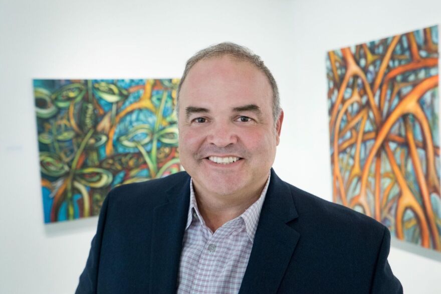 Miami artist Xavier Cortada is working with the Village of Pinecrest to create a homeowners association focused on responding to rising seas. During Art Basel week, participating households will display markers with their homes' elevations.