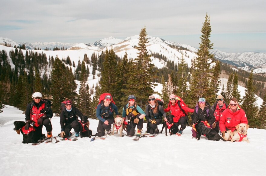 Park City Ski Patrollers and their pups.