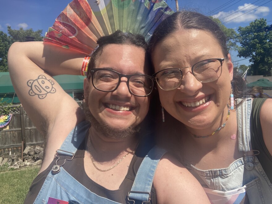 Jaden Ziv and Dae Iddings at Pride