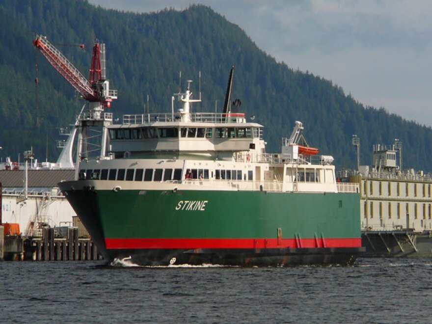 The IFA ferry Stikine sails Ketchikan’s Tongass Narrows.