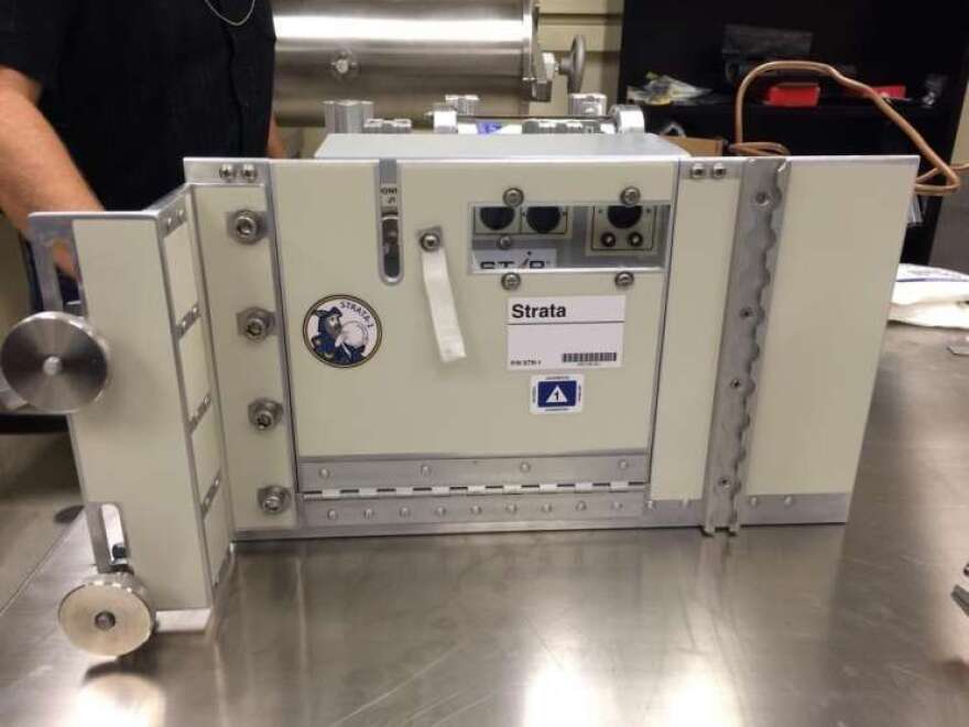 Researcher's at UCF's Center for Microgravity Research designed the hardware for the STRATA-1 experiment. Photo: NASA 