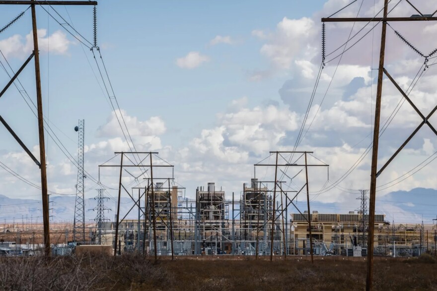 El Paso Electric’s natural gas-powered Newman Generating Station during Winter Storm Uri on Feb. 17, 2021.