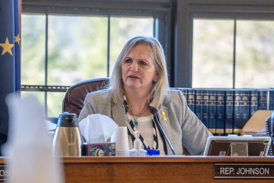 Rep. DeLena Johnson, R-Palmer, speaks during a House Finance Committee meeting on March 28, 2024.