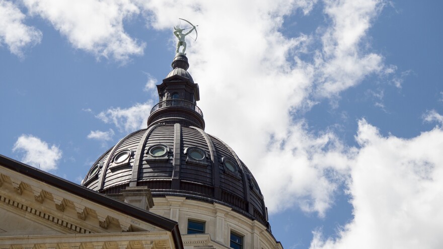 The Statehouse dome on, April 10, 2025, in Topeka, Kansas. One quarter of Kansas' nearly 3 million residents could receive a payout if they used the Google Play Store during a seven-year span.