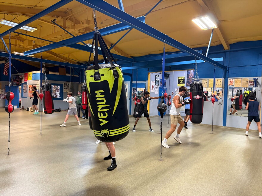 Crown Boxing started its Monday training with rotating drills around the gym (Lansing, Sept. 21, 2026).