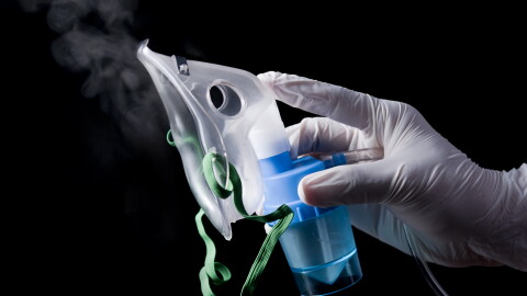 File: nebuliser mask with flowing vaporRelated images
