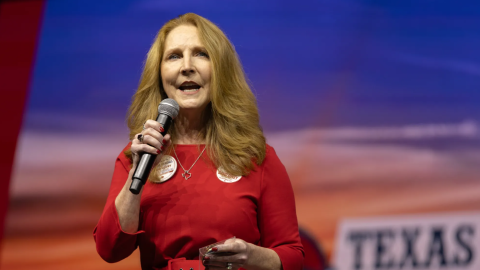 Republican Party of Texas Vice Chair D’rinda Randall speaks during the opening ceremony at the 2026 Texas Republican Convention on June 11, 2026, in Houston.