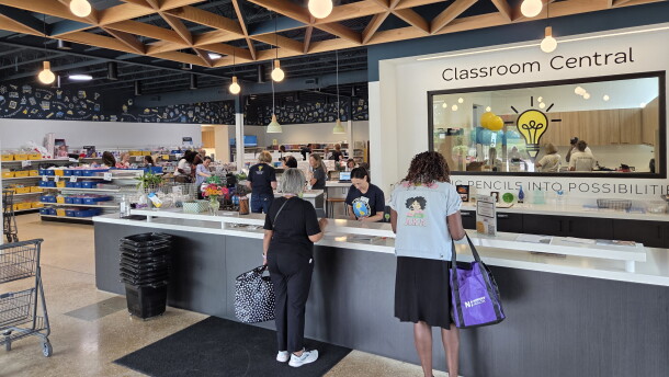 Teachers pick up school supplies at Classroom Central’s Free Store.