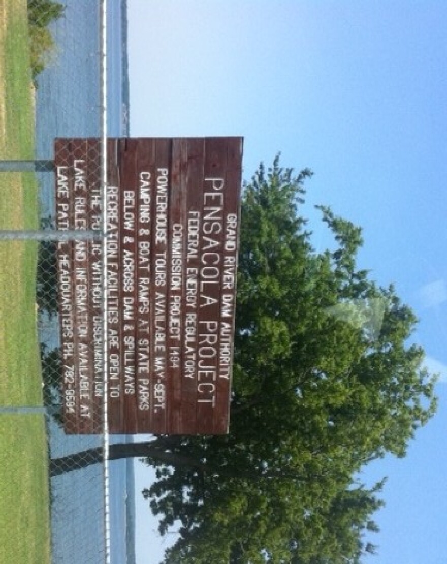 Oklahoma's Grand Lake from the west side of the dam.
