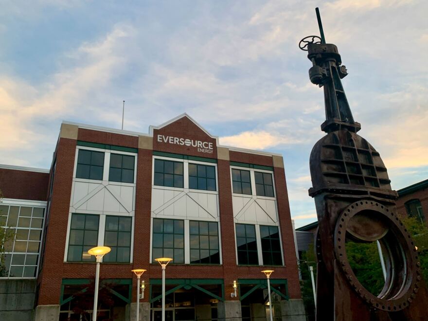 The exterior or the Eversource building in Manchester, New Hampshire