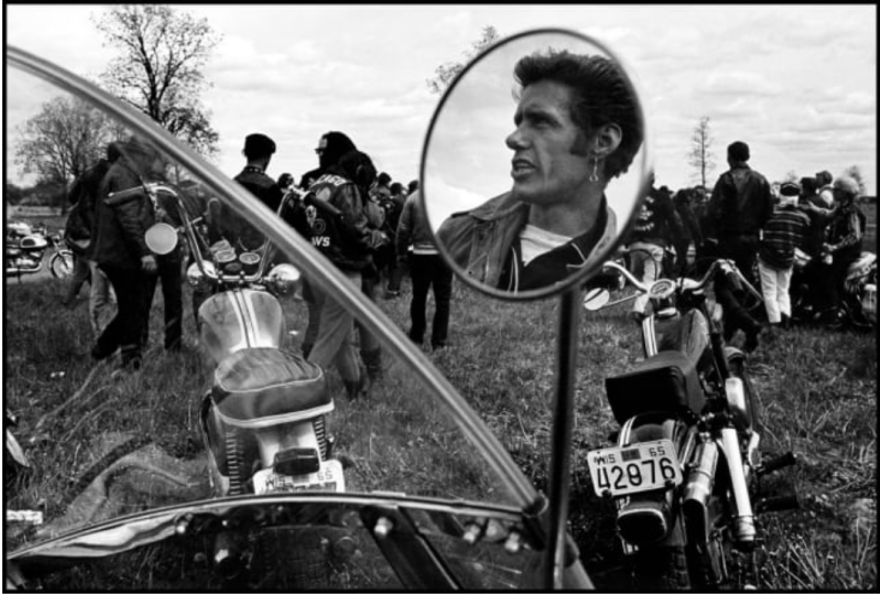 Danny Lyon, Cal, Elkhorn, Wisconsin, The Bikeriders Portfolio, 1966. On Loan from the Collection of Joseph and Susan Fiorenzo
