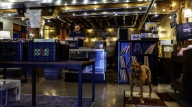 Ryan Faraci (and his dog, Monty) run the Harrisonburg record store Rhythm and Vinyl.