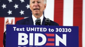 Presumptive Democratic presidential nominee Joe Biden harshly criticizes President Trump's response to the coronavirus pandemic in remarks Tuesday at Alexis duPont High School in Wilmington, Del.