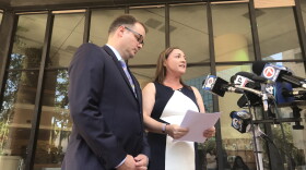 Ryan Petty, left, is now awaiting the results of a vote recount to see if his race with Donna Korn for a seat on the Broward County School Board will go to a runoff election in November. Lori Alhadeff, right, won her race to represent District 4.