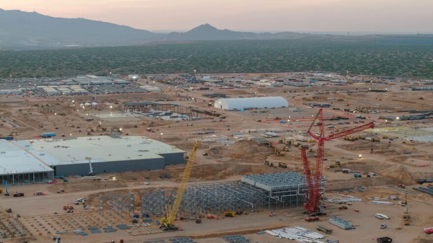Construction underway at the Project Jupiter artificial intelligence data center in Santa Teresa, New Mexico on Saturday, July 25, 2026.