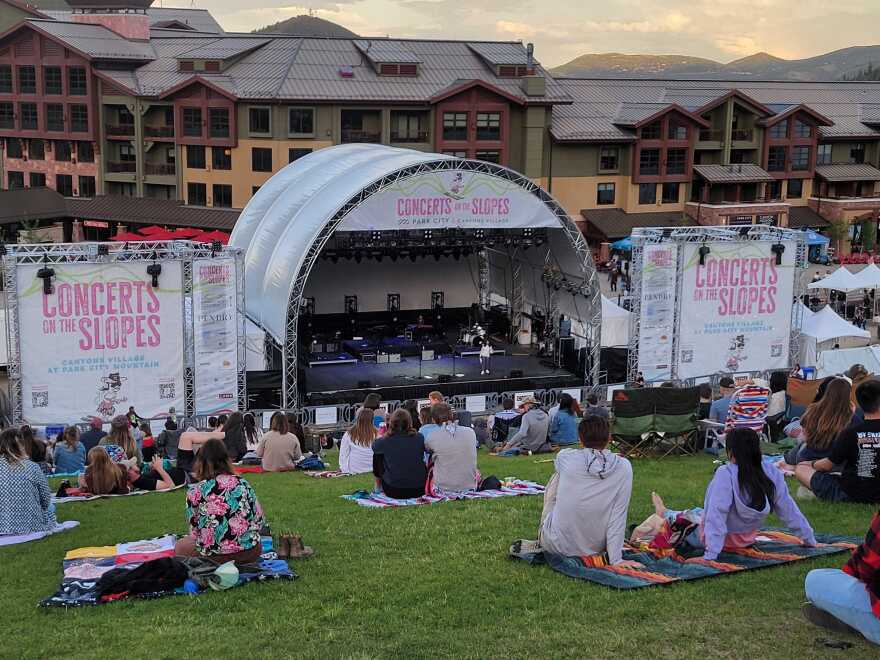 Park City Performing Arts' summer Concert Series, Concerts on the Slopes, is held on the Canyons Village stage near the Orange Bubble lift.