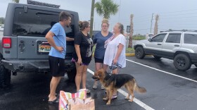 Jill Bundrant’s 2020 Chevy Silverado stalled in the floodwaters. Her family was forced to crawl through a window when emergency responders arrived.