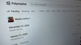 FILE - The Polymarket prediction market website is displayed on a computer screen, Jan. 11, 2026, in New York. (AP Photo/Wyatte Grantham-Philips, File)