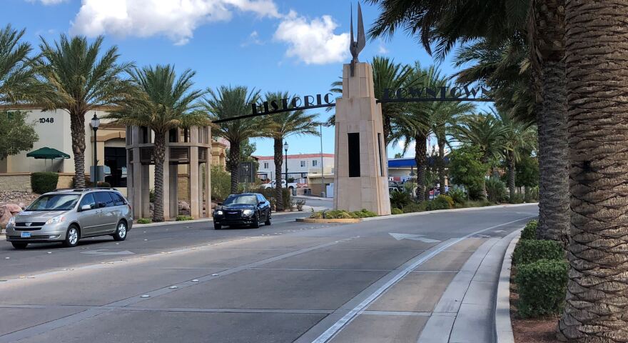 The entryway to downtown Boulder City, Nevada, is seen in an undated handout photo.