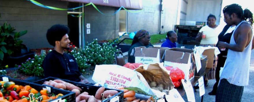 The food stand.