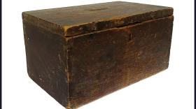 A ballot box from Sumter County used in the 1876 election joined the tissue ballot and Red Shirt in 2024 on display in the bedroom devoted to domestic violence and election fraud.