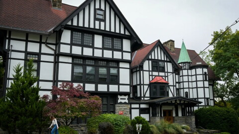 The Chi Phi fraternity house at Cornell University in Ithaca, N.Y., on Monday, Sept. 28, 2026.