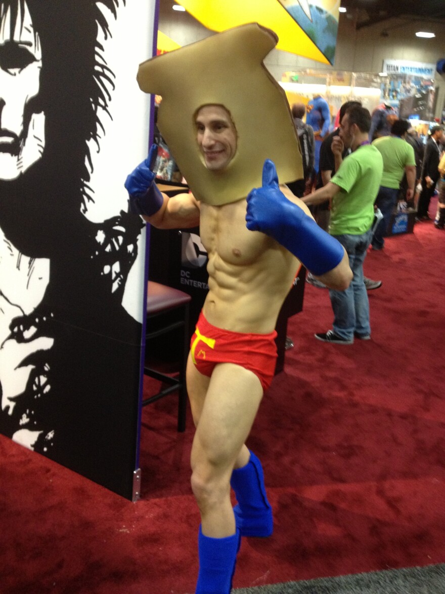 Powdered Toast Man on the floor. Would we lie to you?