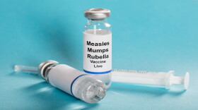 Measles, mumps and rubella vaccine.