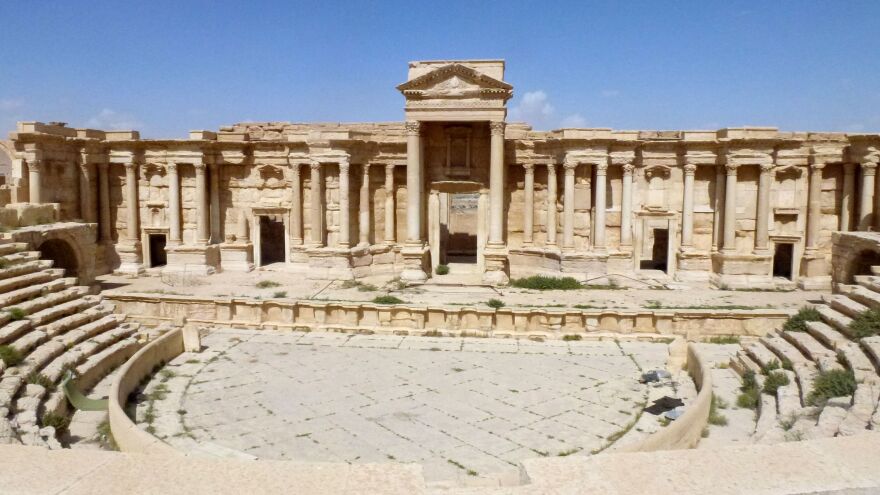 A view of the theater in Palmyra after the city was retaken by government troops.