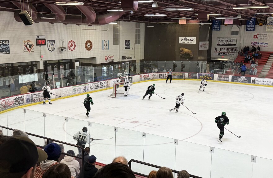 The Kenai River Brown Bears play Chippewa Steel at the Soldotna Regional Sports Complex on Friday, Mar. 7, 2026 in Soldotna, Alaska.