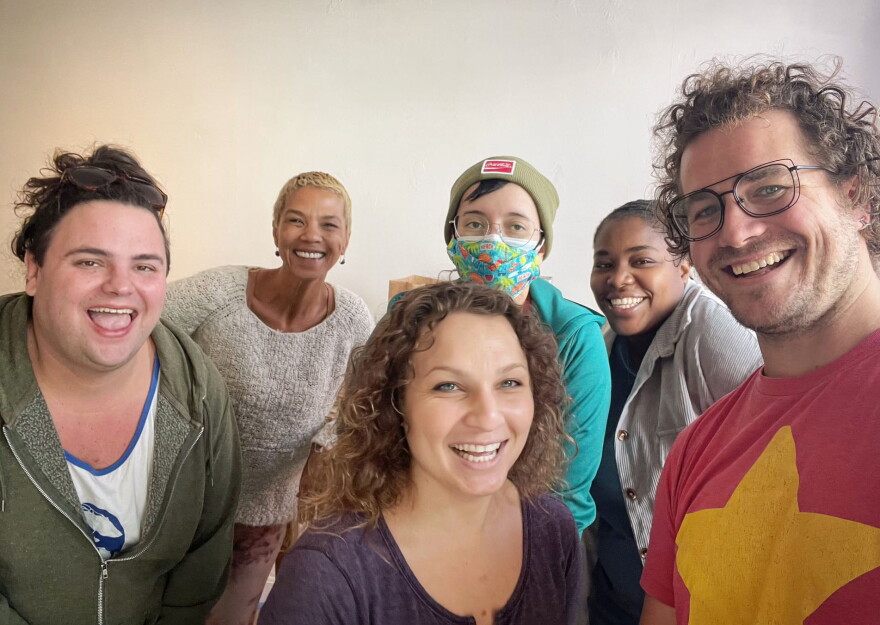  The Queer Keys Board of Directors including co-founders Janice Rodriguez (center) and Chris McNulty (right).