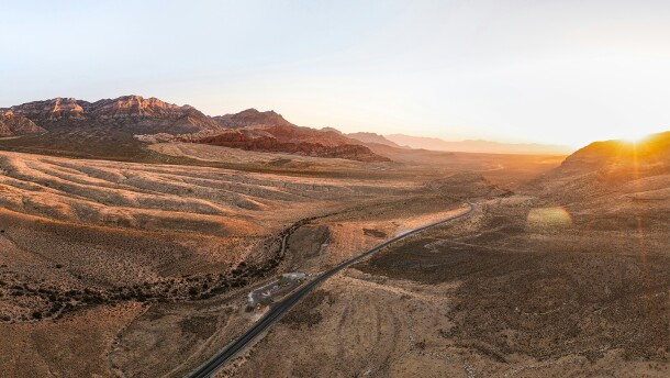 Birds eye view of Blue Diamond Hill.