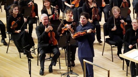 Violinist Augustin Hadelich following a performance with the St. Louis Symphony Orchestra, October 2025