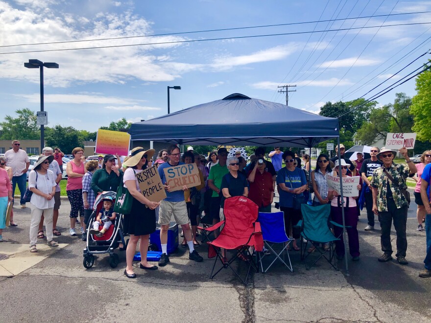 Protesters gathered in Ypsilanti to call for Congressional action on immigrant detention practices