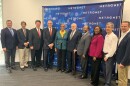 Tallahassee City Commissioners and MetroNet officials posing for a picture.