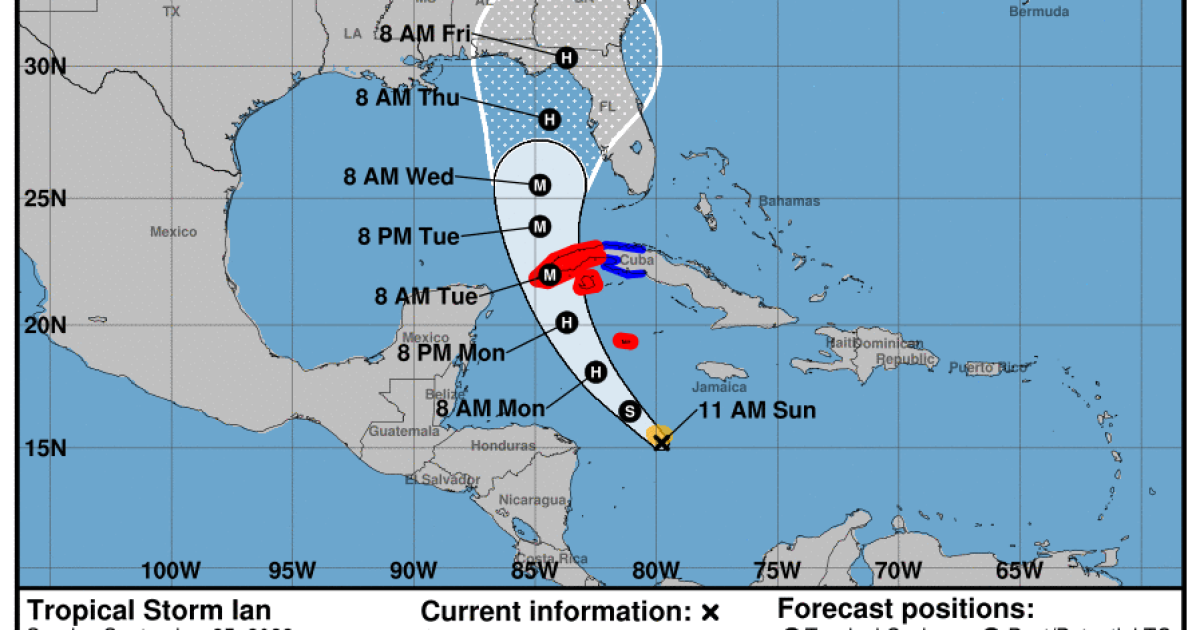 Tropical Storm Ian could be Category 4 hurricane when in Gulf of Mexico ...
