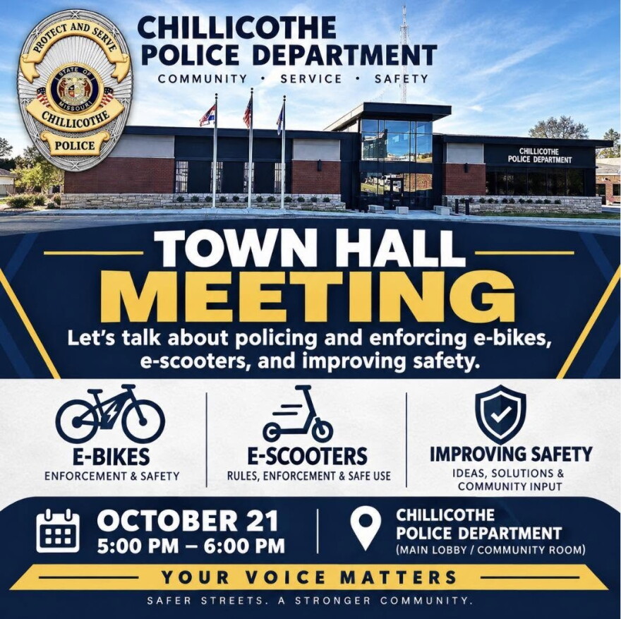 Image from the Facebook page Chillicothe MO Police Department.