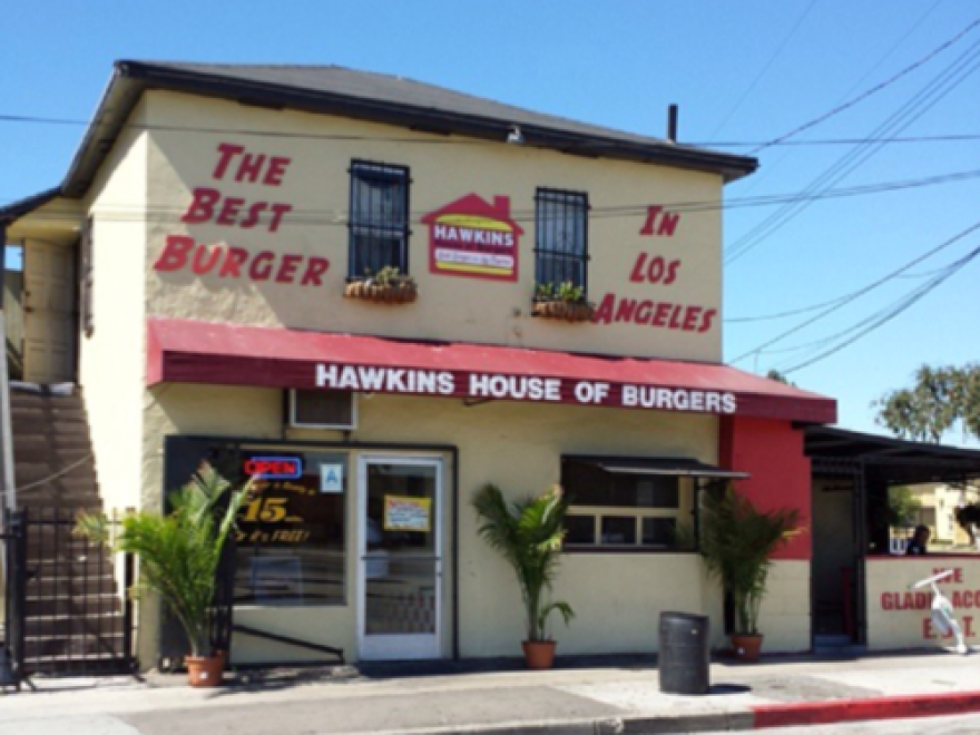 Hawkins House of Burgers is a family business in the Los Angeles neighborhood of Watts. When most storefronts were burned to the ground in the 1965 riots, this one was left standing.