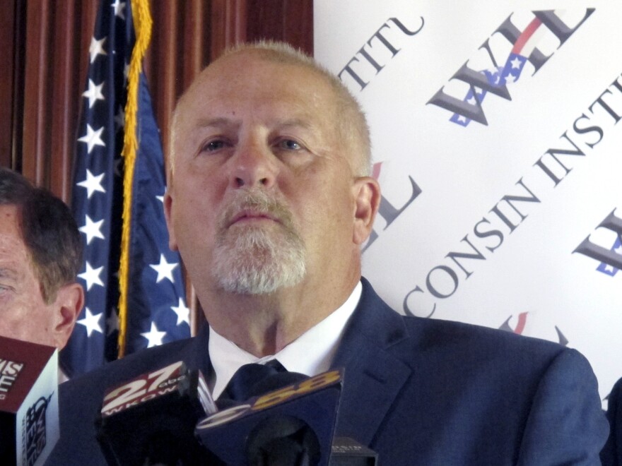 Rick Esenberg, seen here at the Wisconsin capitol in Madison in 2019, says if people think the law as currently written is too strict, then it's up to lawmakers to amend it.