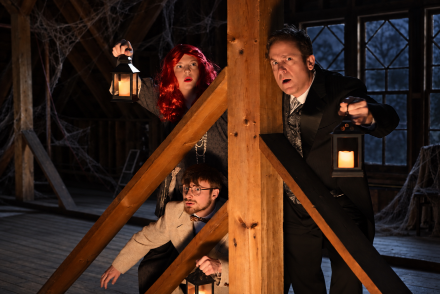 Cast members of the Old Town Playhouse production of "Dracula: A Comedy of Terrors." L to R: Henry Parvel, Chase Mead, Ian Greenlaw