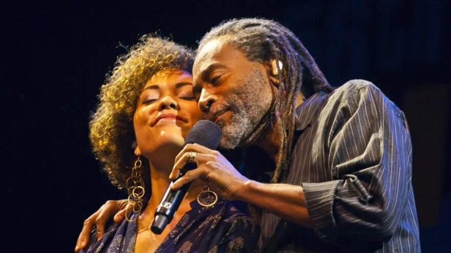 Bobby McFerrin with his daughter Madison McFerrin at Monterey Jazz Festival in 2014.