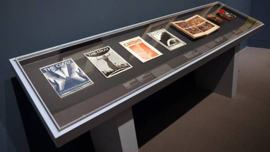 The vitrine of Crisis magazines is displayed at the Silhouette exhibition inside The Wolfsonian - FIU on Wednesday, May 22, 2024, in Miami Beach, Florida.