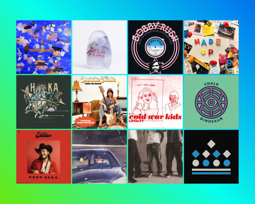 Fresh Tracks Friday album cover collage