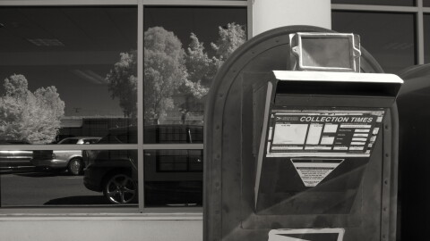U.S. Postal Service box.