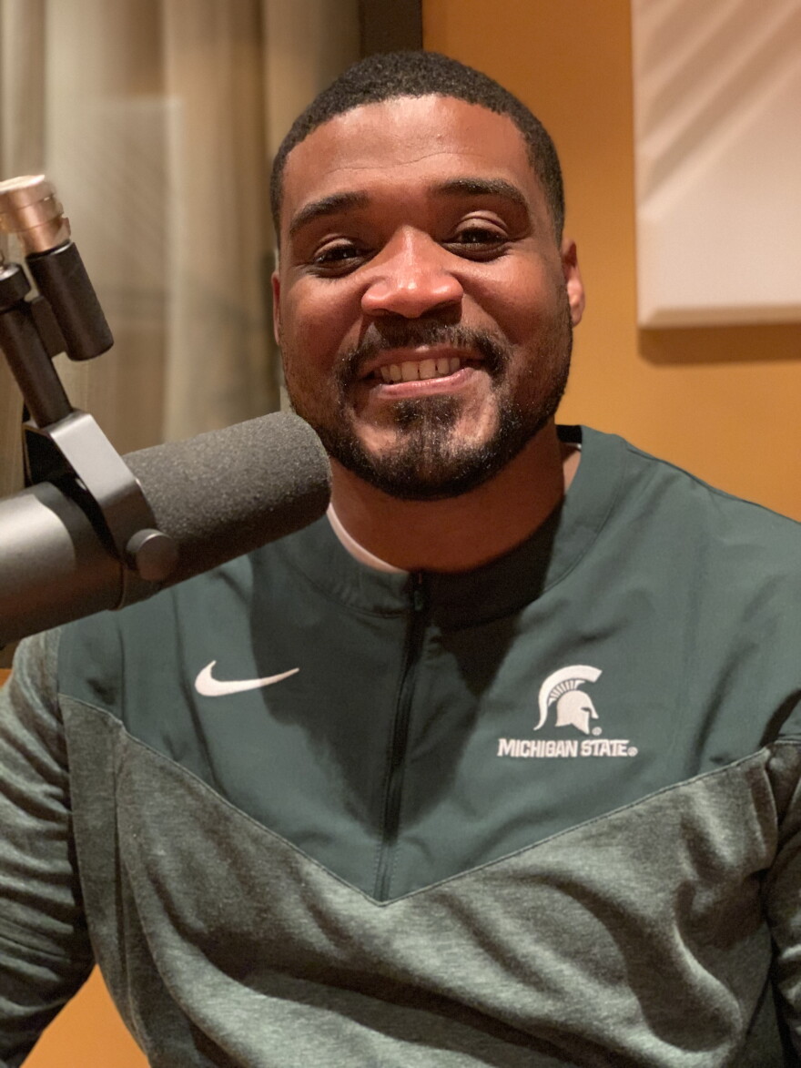 Ashton Henderson in the MSU Audio Studios