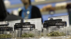 Marijuana for sale is displayed at Reef Dispensaries Thursday in Las Vegas. (John Locher/AP)