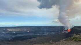 The Kīlauea volcano on Hawaiʻi' Island erupts on Sunday, July 20, 2025.