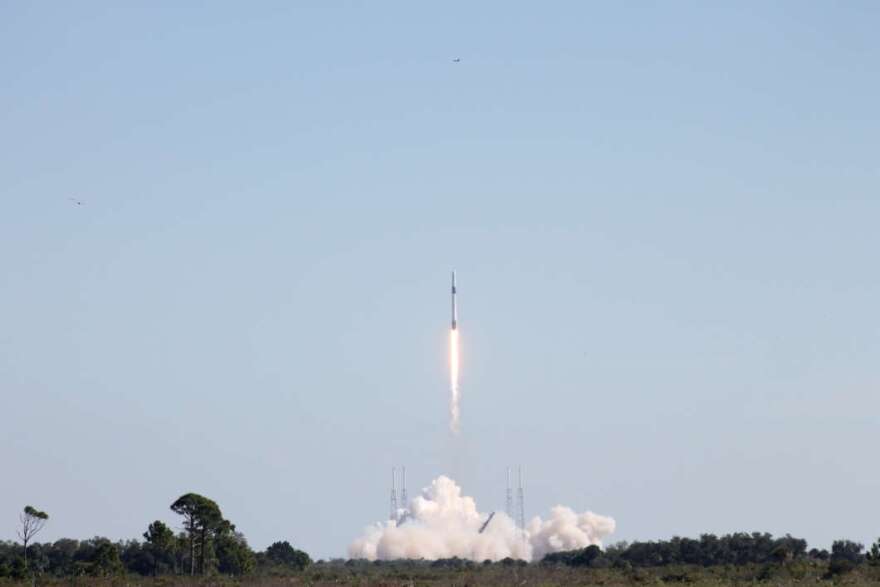 SpaceX CRS-19 mission launched supplies to the International Space Station from Cape Canaveral. Photo: Elizabeth Gondar, WMFE 